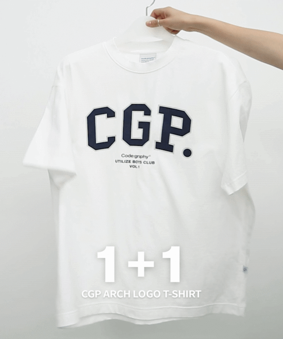 [1+1] 쿨코튼 CGP 아치 로고 티셔츠