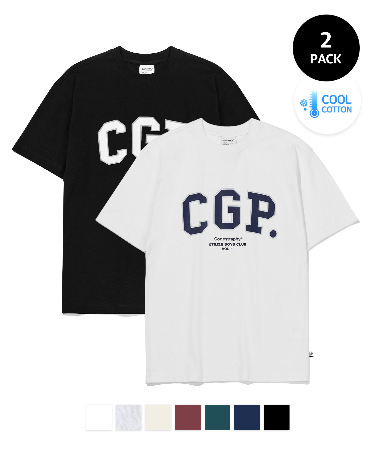 [패키지][쿨코튼] CGP 아치 로고 티셔츠